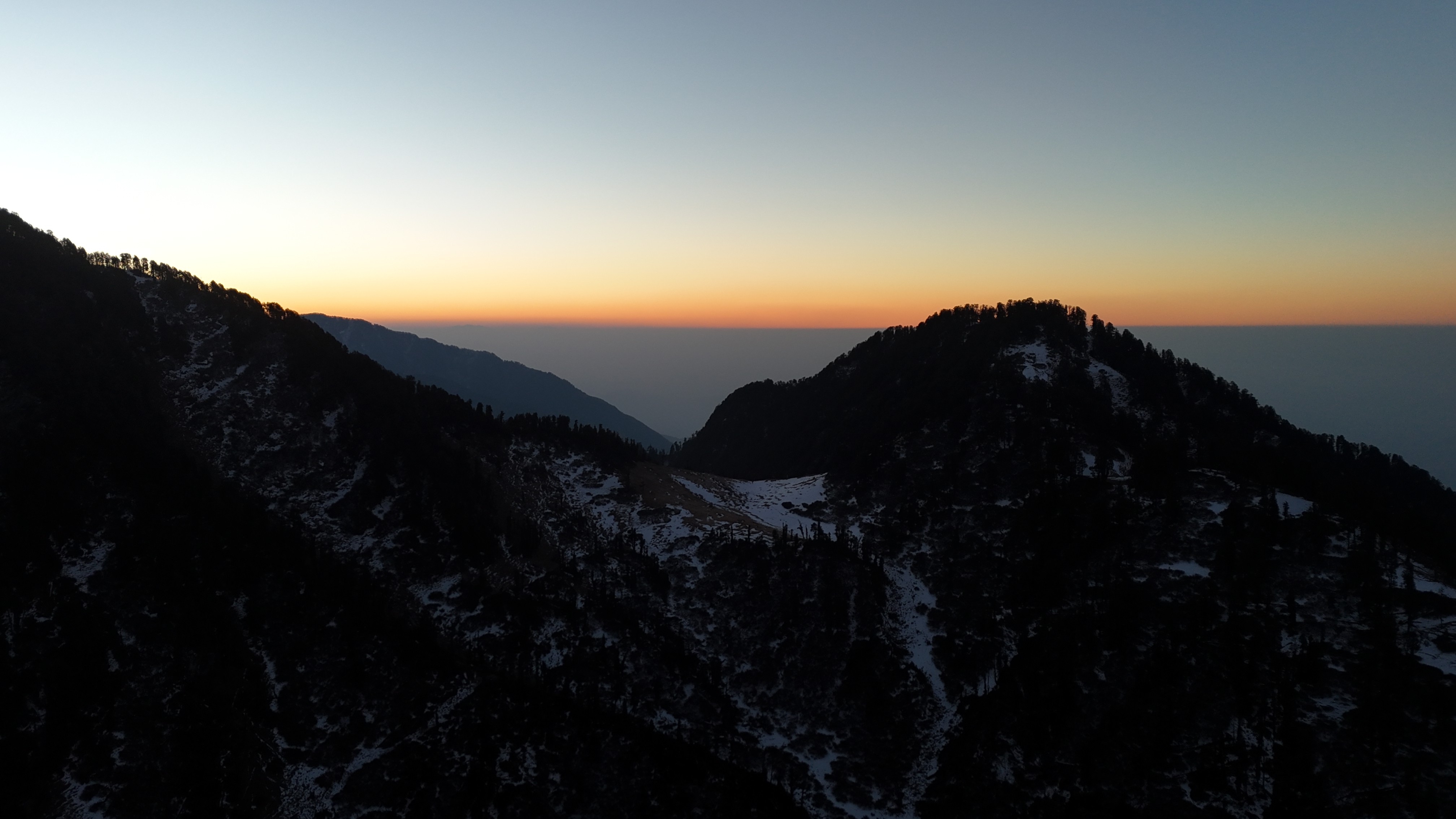 Drone shoot before sunrise