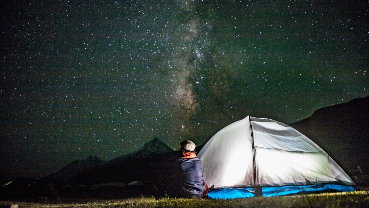 Camping under the stars