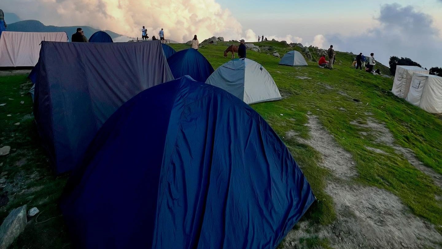 Self Packers camping at Triund